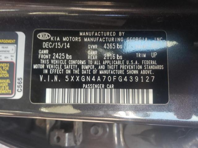 Photo 10 from auction – 2015 KIA OPTIMA EX with VIN 5XXGN4A70FG439127