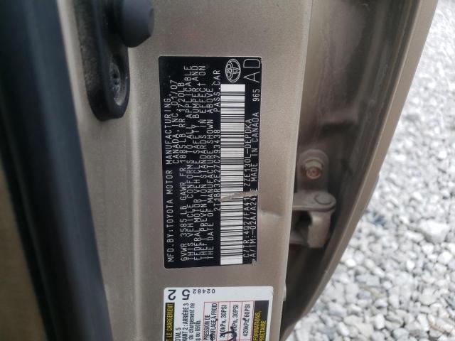 Photo 10 from auction – 2007 TOYOTA COROLLA CE with VIN 2T1BR32E27C793438
