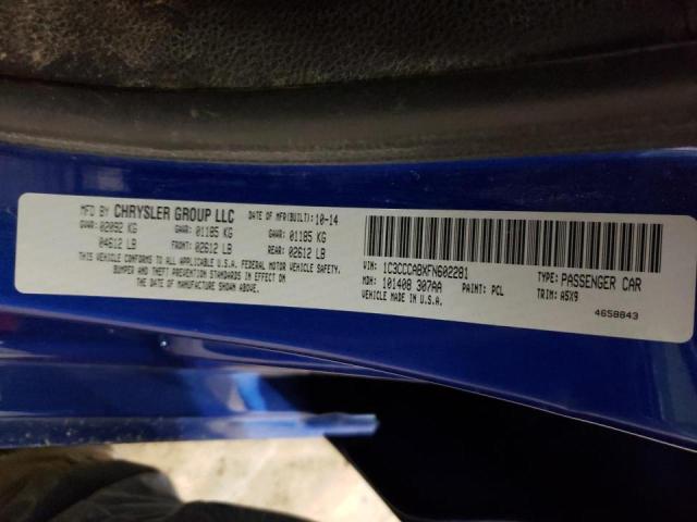 Foto 10 de la subasta – 2015 CHRYSLER 200 LIMITE con VIN 1C3CCCABXFN602281