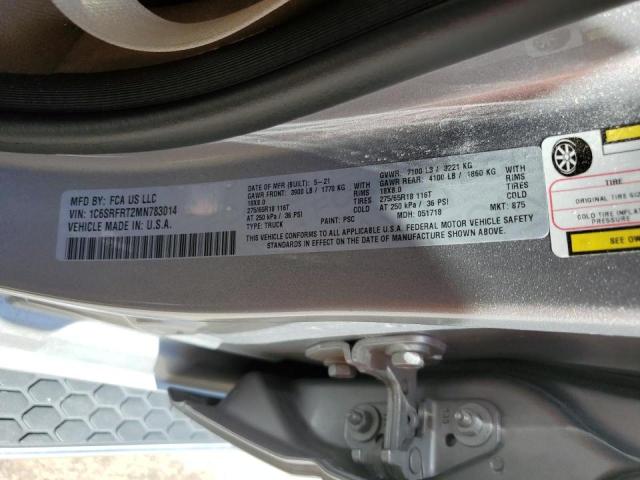 Photo 10 from auction – 2021 RAM 1500 LARAM with VIN 1C6SRFRT2MN783014