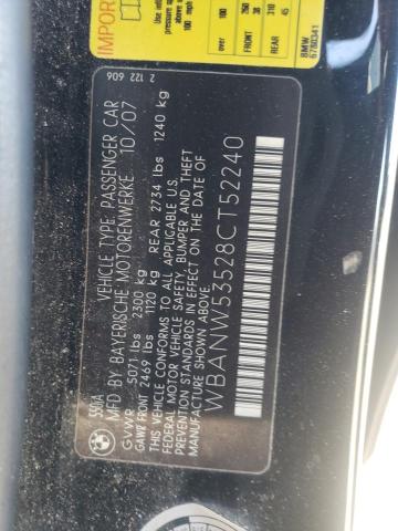 Photo 10 from auction – 2008 BMW 550 I with VIN WBANW53528CT52240