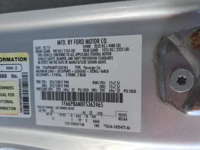 Photo 10 from auction – 2015 FORD MUSTANG with VIN 1FA6P8AM0F5362465