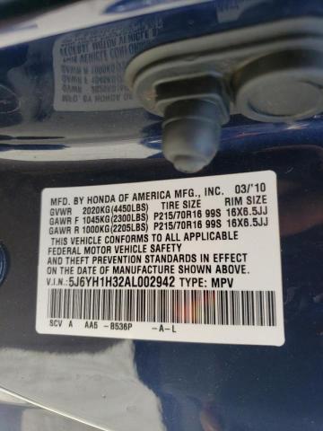 Photo 10 from auction – 2010 HONDA ELEMENT LX with VIN 5J6YH1H32AL002942