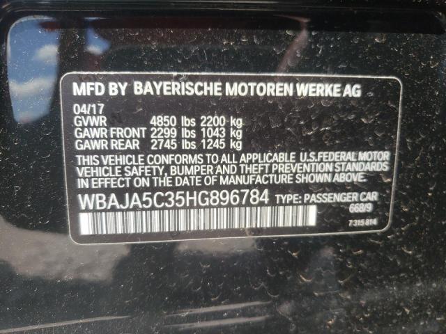 Photo 10 from auction – 2017 BMW 530 I with VIN WBAJA5C35HG896784
