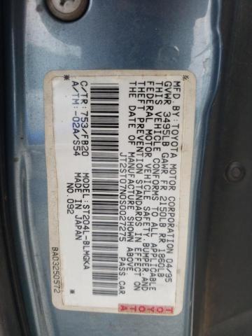 Photo 10 from auction – 1995 TOYOTA CELICA with VIN JT2ST07N0S0027275