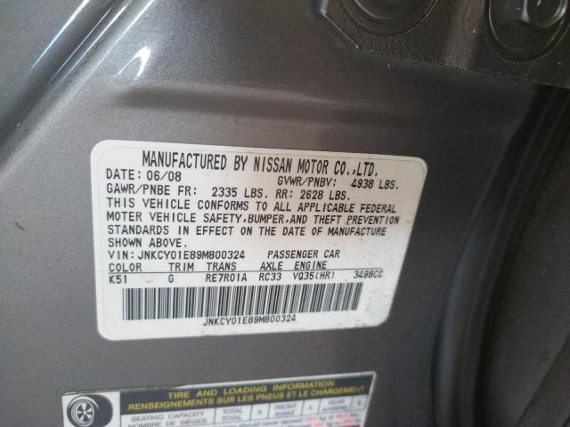 Photo 10 from auction – 2009 INFINITI M35 BASE with VIN JNKCY01E89M800324