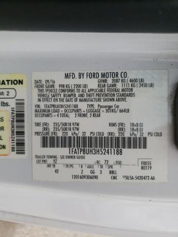 Photo 10 from auction – 2017 FORD MUSTANG with VIN 1FATP8UH3H5241188