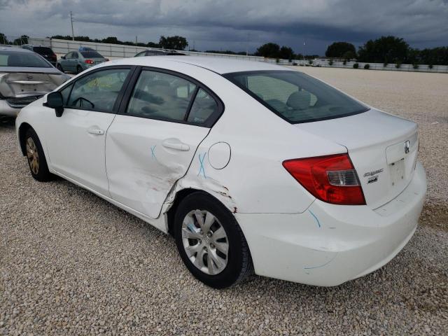 Photo 3 from auction – 2012 HONDA CIVIC LX with VIN 2HGFB2F50CH607391