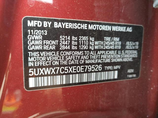 Photo 10 from auction – 2014 BMW X3 XDRIVE3 with VIN 5UXWX7C5XE0E79526