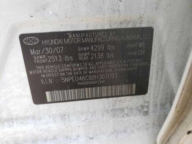 Photo 10 from auction – 2008 HYUNDAI SONATA SE with VIN 5NPEU46C88H307093