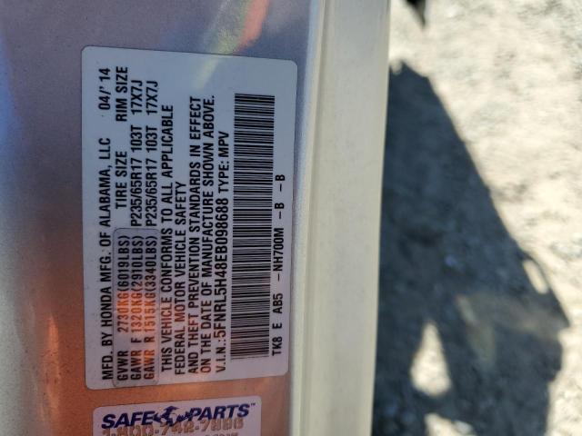 Photo 10 from auction – 2014 HONDA ODYSSEY EX with VIN 5FNRL5H48EB098688