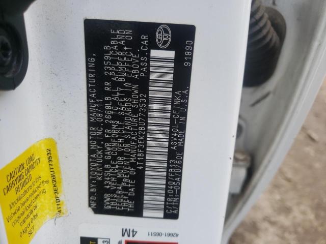 Photo 10 from auction – 2011 TOYOTA CAMRY BASE with VIN 4T1BF3EK2BU773532