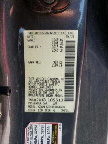 Photo 10 from auction – 2009 NISSAN ALTIMA 2.5 with VIN 1N4AL24E69C105513