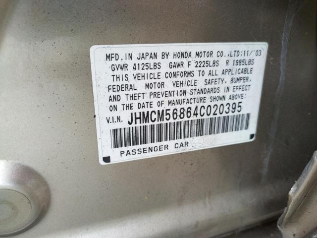 Photo 10 from auction – 2004 HONDA ACCORD EX with VIN JHMCM56864C020395