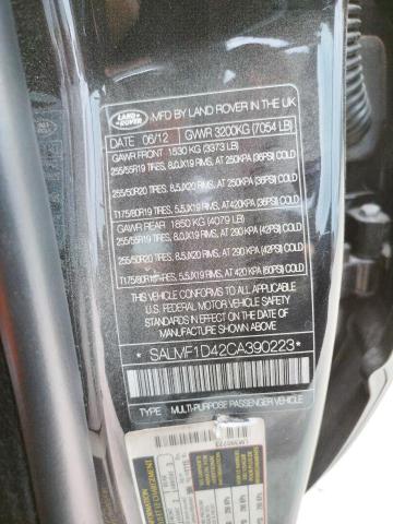 Photo 10 from auction – 2012 LAND ROVER RANGE ROVE with VIN SALMF1D42CA390223