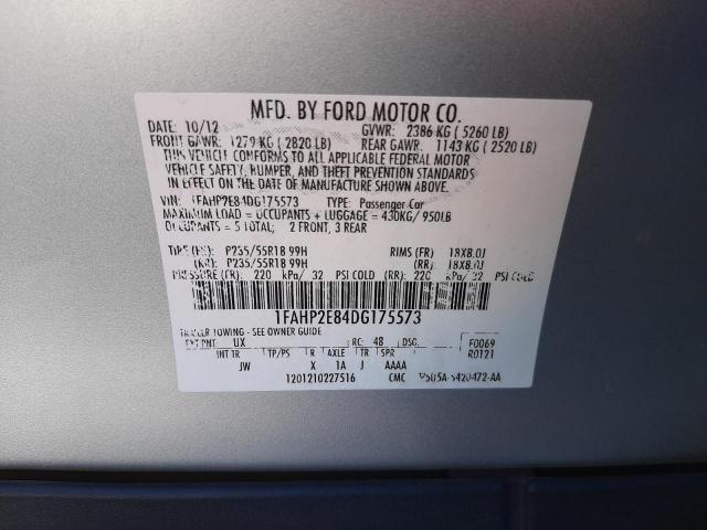 Foto 10 de la subasta – 2013 FORD TAURUS SEL con VIN 1FAHP2E84DG175573