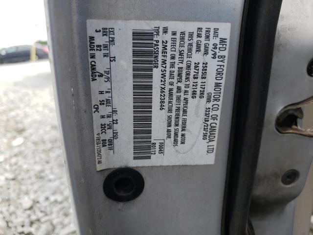Photo 10 from auction – 2000 MERCURY GRAND MARQ with VIN 2MEFM75W2YX623846