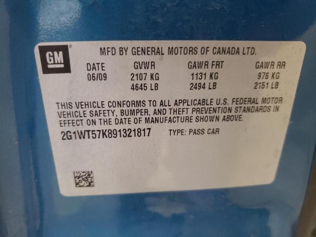 Photo 10 from auction – 2009 CHEVROLET IMPALA 1LT with VIN 2G1WT57K891321817