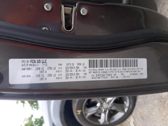 Photo 10 from auction – 2015 DODGE JOURNEY with VIN 3C4PDCGG6FT745810