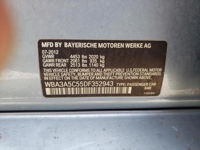 Photo 10 from auction – 2013 BMW 328 I with VIN WBA3A5C55DF352943