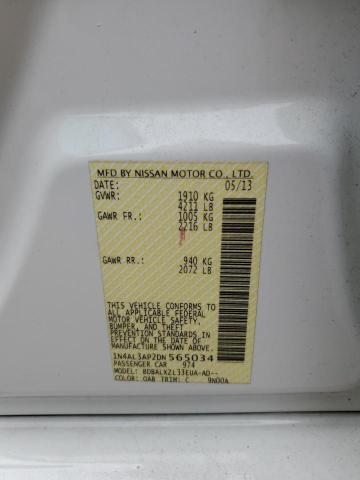 Photo 10 from auction – 2013 NISSAN ALTIMA 2.5 with VIN 1N4AL3AP2DN565034