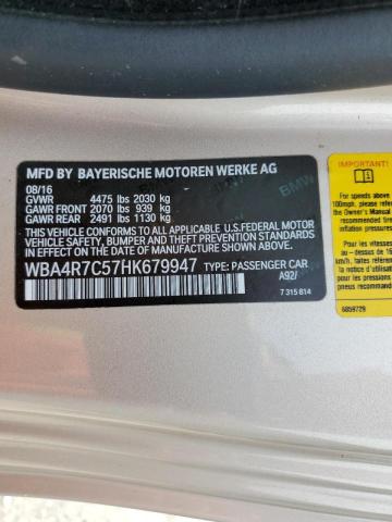 Photo 10 from auction – 2017 BMW 430I with VIN WBA4R7C57HK679947