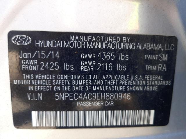 Photo 10 from auction – 2014 HYUNDAI SONATA SE with VIN 5NPEC4AC9EH880946