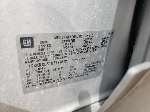 Photo 10 from auction – 2017 GMC ACADIA DEN with VIN 1GKKNXLS1HZ171612