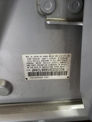 Photo 10 from auction – 2004 ACURA TSX with VIN JH4CL96854C020334