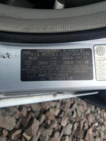 Photo 10 from auction – 2007 KIA SPECTRA EX with VIN KNAFE121775480121