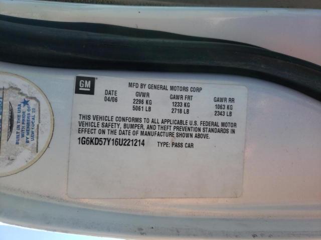 Photo 10 from auction – 2006 CADILLAC DTS with VIN 1G6KD57Y16U221214