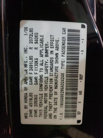 Photo 10 from auction – 2006 ACURA TL with VIN 19UUA66296A024246