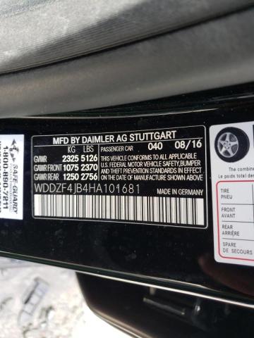 Photo 10 from auction – 2017 MERCEDES-BENZ E 300 with VIN WDDZF4JB4HA101681