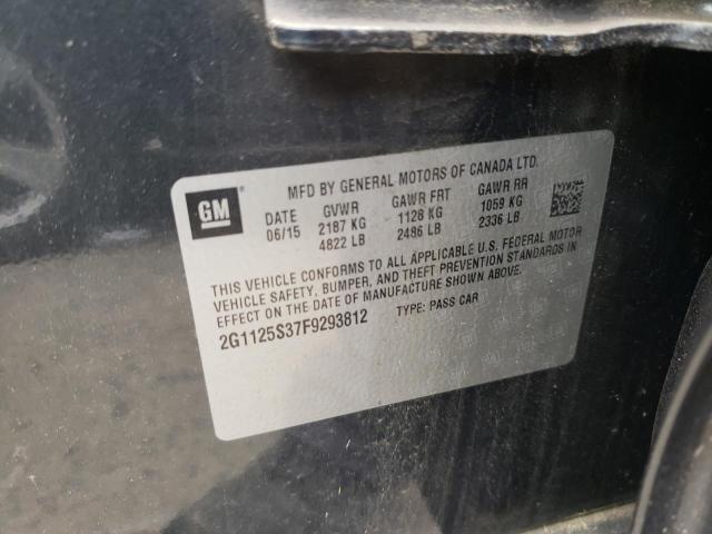 Photo 10 from auction – 2015 CHEVROLET IMPALA LT with VIN 2G1125S37F9293812