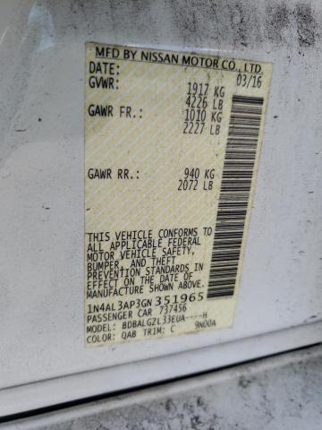 Photo 10 from auction – 2016 NISSAN ALTIMA 2.5 with VIN 1N4AL3AP3GN351965