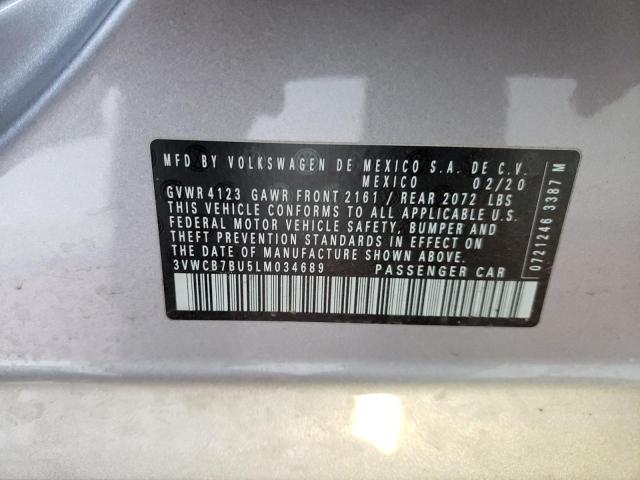 Photo 10 from auction – 2020 VOLKSWAGEN JETTA S with VIN 3VWCB7BU5LM034689
