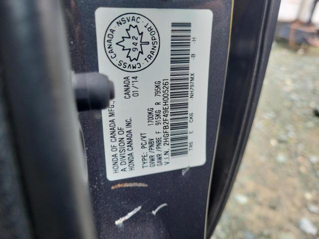 Photo 10 from auction – 2014 HONDA CIVIC LX with VIN 2HGFB2F49EH005261