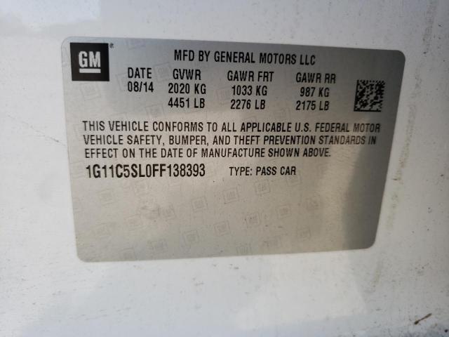 Photo 10 from auction – 2015 CHEVROLET MALIBU 1LT with VIN 1G11C5SL0FF138393