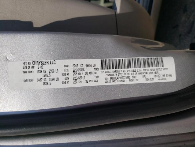 Photo 10 from auction – 2008 CHRYSLER TOWN & COU with VIN 2A8HR54P98R723353