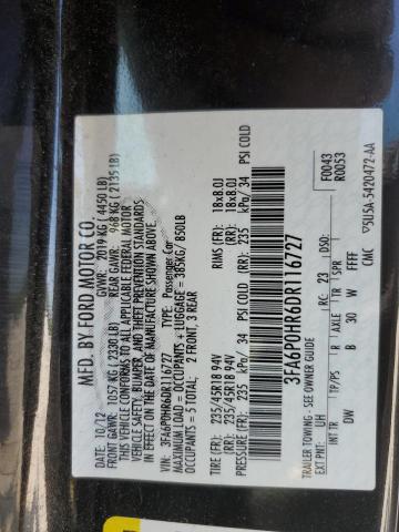 Photo 10 from auction – 2013 FORD FUSION SE with VIN 3FA6P0HR6DR116727