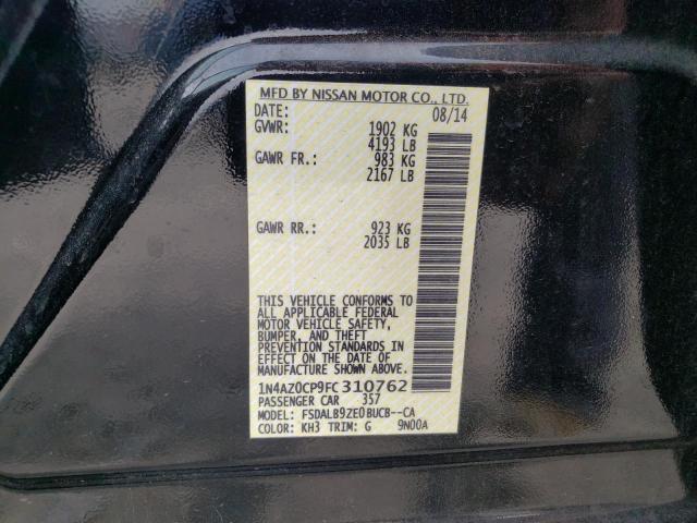 Photo 10 from auction – 2015 NISSAN LEAF S with VIN 1N4AZ0CP9FC310762
