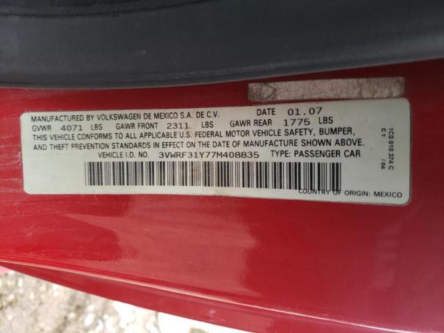 Photo 10 from auction – 2007 VOLKSWAGEN NEW BEETLE with VIN 3VWRF31Y77M408835