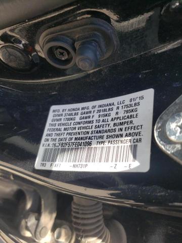 Photo 10 from auction – 2015 HONDA CIVIC LX with VIN 19XFB2F57FE041096