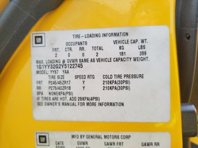 Photo 10 from auction – 2000 CHEVROLET CORVETTE with VIN 1G1YY32G2Y5122745