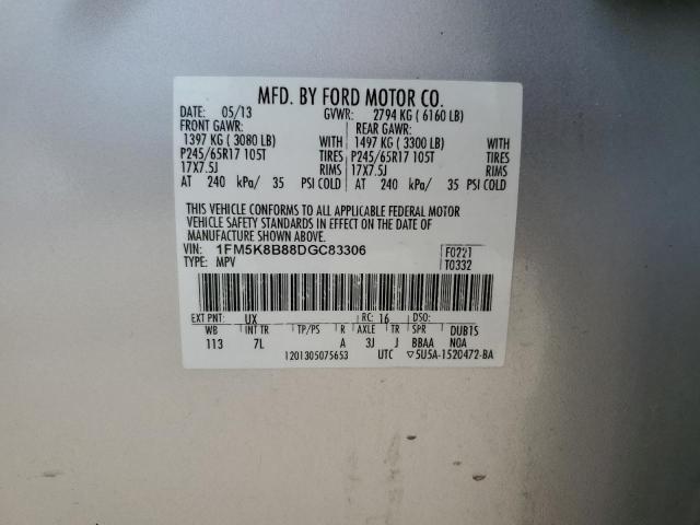 Photo 10 from auction – 2013 FORD EXPLORER with VIN 1FM5K8B88DGC83306