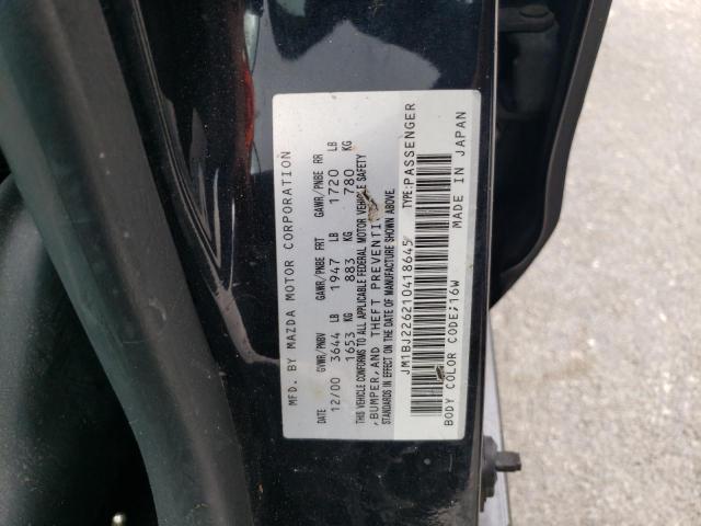 Photo 10 from auction – 2001 MAZDA PROTEGE LX with VIN JM1BJ226210418645