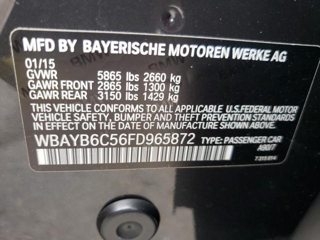Photo 10 from auction – 2015 BMW 750 XI with VIN WBAYB6C56FD965872