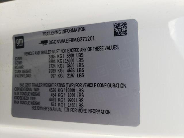 Photo 10 from auction – 2021 CHEVROLET SILVERADO with VIN 3GCNWAEF9MG371201