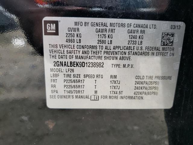Photo 10 from auction – 2013 CHEVROLET EQUINOX LS with VIN 2GNALBEK9D1238982