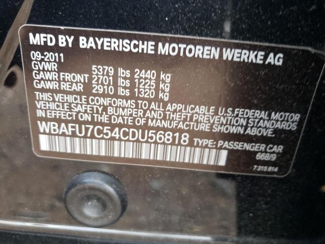 Foto 10 de la subasta – 2012 BMW 535 XI con VIN WBAFU7C54CDU56818